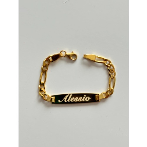 14K Gold Baby ID Bracelet, Baby Name Bracelet, Personalized Baby Gold Bracelet, Custom Baby Jewelry, Baby Boy Bracelet, Baby Girl Gift