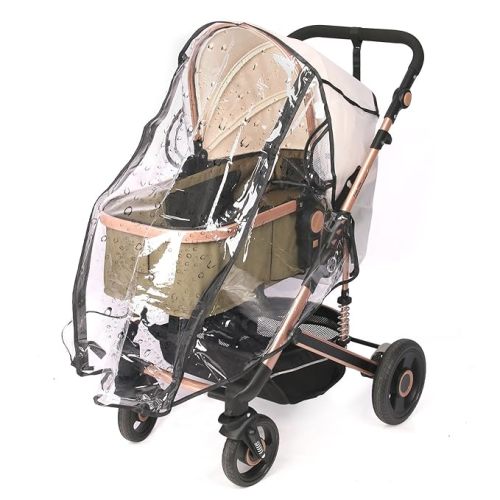 Universal Stroller Rain Cover, Rain Cover for Strollers, Clear Travel Weather Shield for Baby 4 Season Protection, Rainy Wind Snow Dust (XL, Stander Rain Cover)