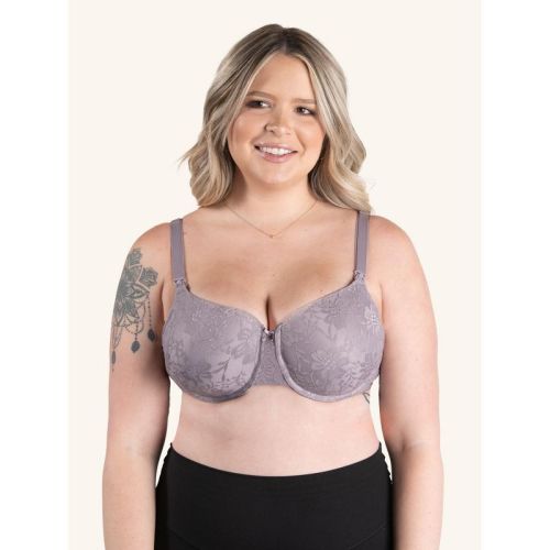 Leading Lady Women's The Paulette - Underwire All-Over Lace Nursing Bra (4018) Baked Blush Tone Quail 34D