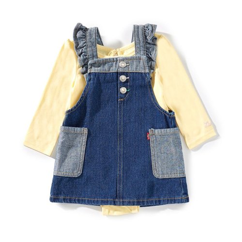 Levi's® Baby Girls Ruffles Strap Skirtall Set