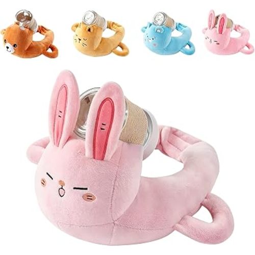 2027 New Bottle Holder Pillow Plush for Self Feeding, Hands Free Feeding Nursing Assistant, Ergonomic Support Cushion, Machine Washable,Pink