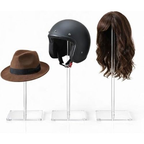 Clear Acrylic Hat Display Stand and Wig Stand, Hat Holder, Multi-Use Stand