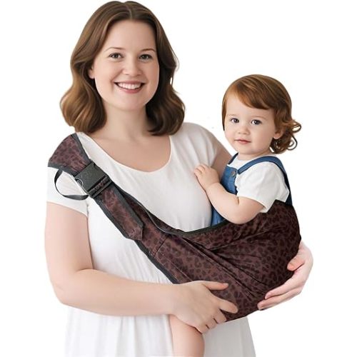 Baby Sling Carrier Newborn to Toddler, Lightweight Baby Carrier Sling, Baby Wrap Sling, Baby Hip Seat Carrier for Toddler Sling, Baby Holder Carrier, Nursing Sling, Carrying 8-35 lbs, (Black)