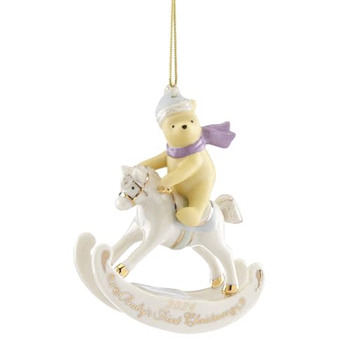 Lenox 895777 2024 Winnie The Pooh Baby's 1st Christmas Tree Ornament