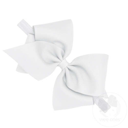 Mini King Classic Grosgrain Girls Hair Bow on Baby Band