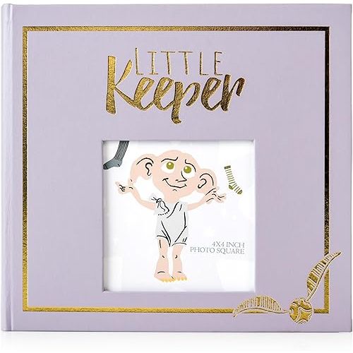 ConQuest Journals Harry Potter Little Keeper Baby Photo Album, Wizarding World Journal Holds 200 4'' x 6'' Prints, 100 Pages of Keepsake Photos, Gifts for Mom, Measures 9'' x 9'', Officially Licensed