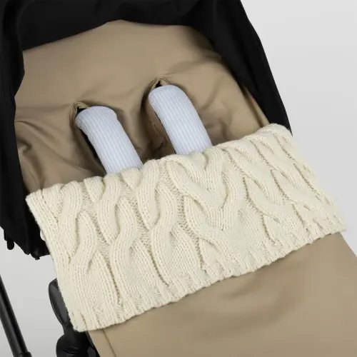 Minicoton Braided Knit Stroller Footmuff Accessory