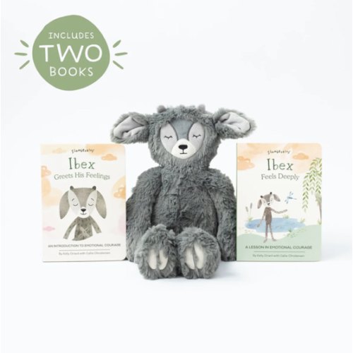 Ibex Stuffed Animal & Emotional Courage Books for Kids | Slumberkins