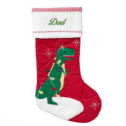 Dinosaur Quilted Christmas Stocking Collection