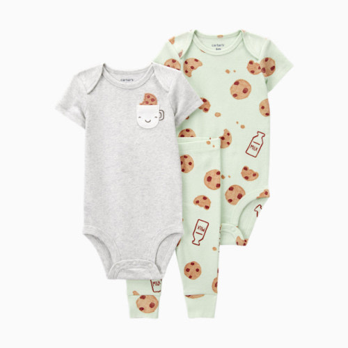Carter's 3-Piece Bodysuit Pant Set - Cookies, Newborn