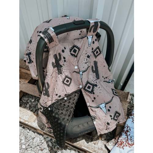 Longhorn Cactus Car Seat Cover