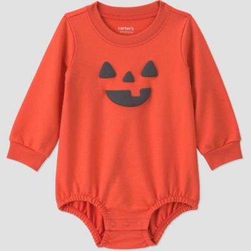 Carter's Just One You® Baby Long Sleeve Bubble Romper - Orange Newborn