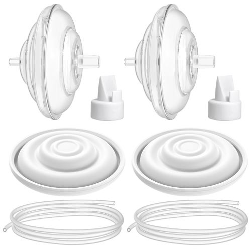 Electric Breast Pump Parts Compatible with Spectra S1/S2/9 Plus, Duckbill Valves, Backflow Protector Membrane and Tubes (Not Original Spectra Accessories)