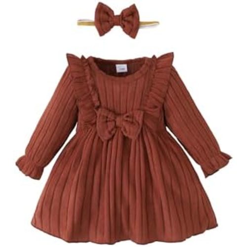 Mioglrie Baby Girl Dress Toddler Girls' Dresses 3 6 9 12 18 24 Months 2t 3t Girls Clothes Fall Winter Outfits