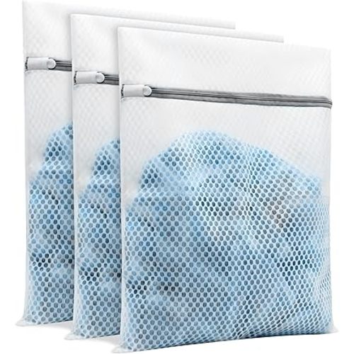 3Pcs Laundry Bags Mesh Wash Bags，12 x 16 inches