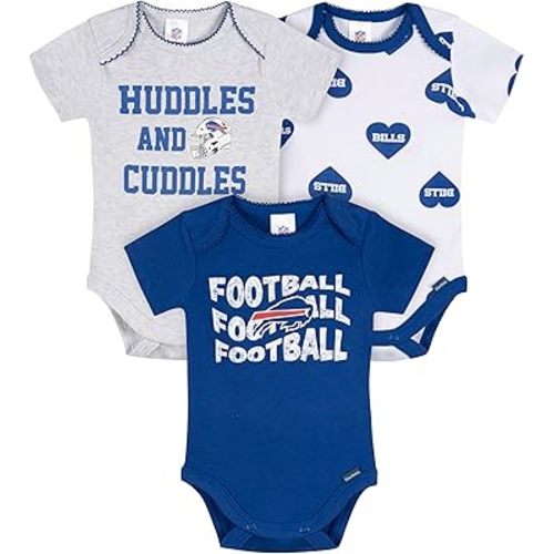 Gerber NFL baby-girls Nfl 3-pack Onesie Bodysuit