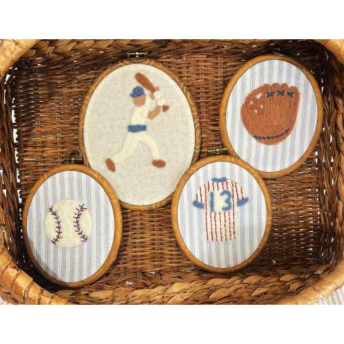 Handmade felt vintage sports baseball player personalized felted nursery decor baby boys room girls felt gift needle felted nursery gift