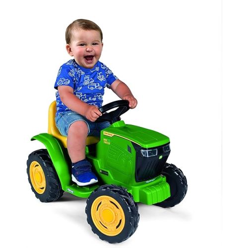 Peg Perego John Deere Mini Tractor 6V Ride on Tractor with Working Lights and Sounds, for Kids 1.5-3 Years