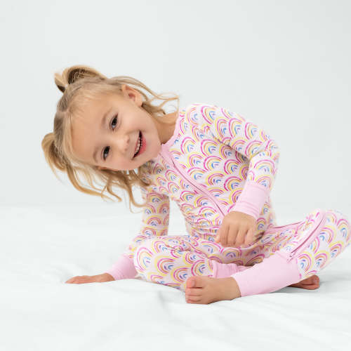 Pastel Rainbows Zippy - Little Sleepies