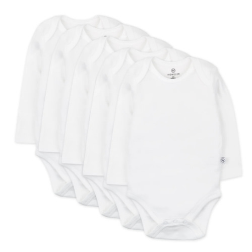 5-Pack Organic Cotton Long Sleeve Bodysuits | Honest Baby Clothing
