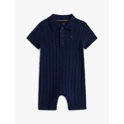 Babies' Cable Knit Polo Shortall