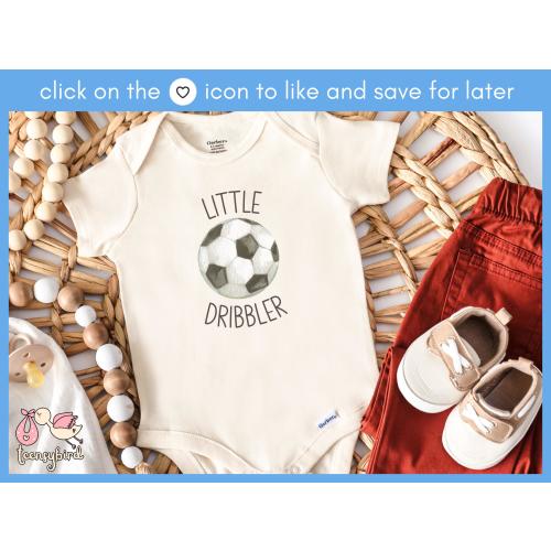 6-9 Months | Soccer ONESIES® Baby Bodysuit, Funny Little Dribbler Infant Romper, Sports Baby Shower Gift, Gender Neutral Soccer Newborn One Piece