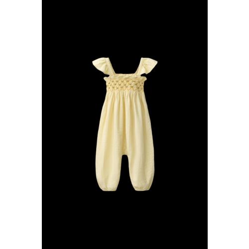 LONG POLKA DOT OVERALLS - Light yellow | ZARA United States