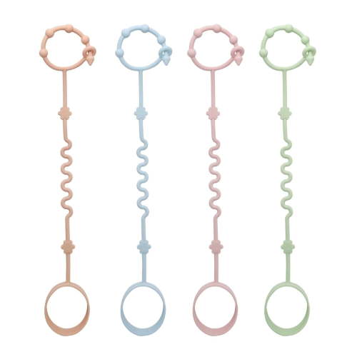 (4Pcs) Sippy Cup Strap Keep Bottles and Sippy Cups Off The Floor, Sippy Cup Holder Strap Suitable for High Chairs, Strollers and Water Bottles- Dishwasher Safe