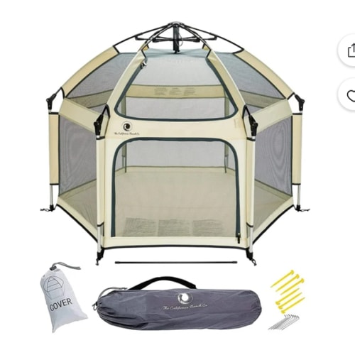 POP 'N GO Baby Playpen - Indoor & Outdoor Playpen for Babies and Toddlers - Baby Beach Tent, Foldable, Portable W/Canopy, Travel Bag, & Mosquito Net - Pop Up Pack and Play Tent (Warm Ivory) - Walmart.com