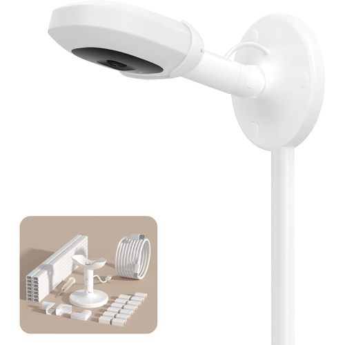 Wall Mount for Nanit Secure Wall Holder for Nanit Pro/Plus/Original Cameras, Nursery Baby Monitor Accessory, Stand with Cable Management for Baby Rooms, Playrooms, Bedroom - Camera Not Included