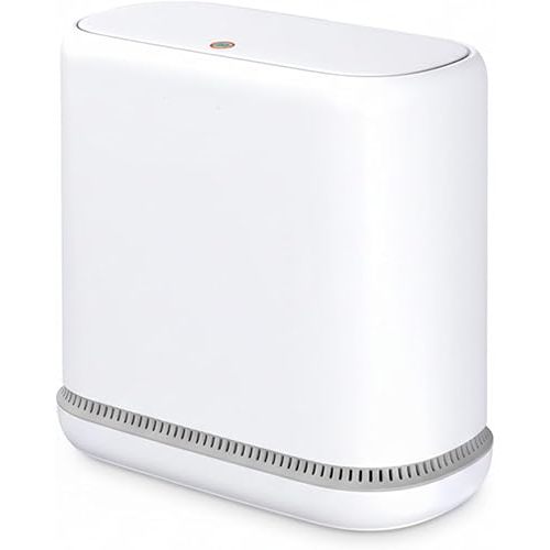 MOPALL Dog Proof Trash Can with Lid, 3.3 Gallon Slim Bathroom Garbage Bin with Inner Bucket, Fits Standard 4 Gallon Bags, Odor Sealing Diaper Pail for Nursery, Modern White Waste Basket, 6.9" Wide