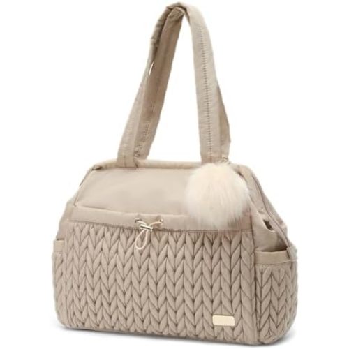 Asha Diaper Bag Tote For Daily Use, Travel Shoulder Diaper Bag With Long Strap And Stroller Clips Hospital Bag