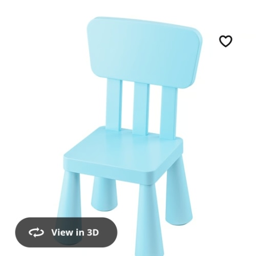 MAMMUT children's chair, indoor/outdoor/light blue - IKEA