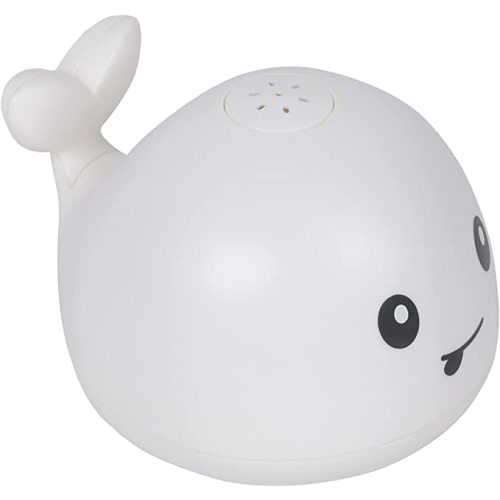 Leipal Baby Light Up Whale Bath Toys Spray Water Sprinkler Pool Bathtub Toys for Toddlers Infants Kids (White)