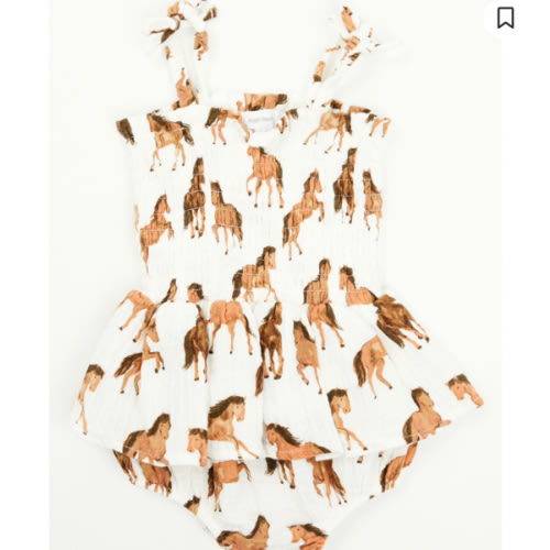 Angel Dear Infant Girls' Horse Sleeveless Snap Onesie