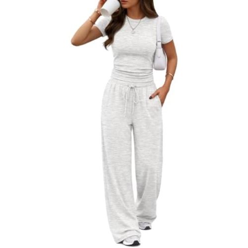 Trendy Queen Women's 2 Piece Matching Summer Lounge Set with Pockets