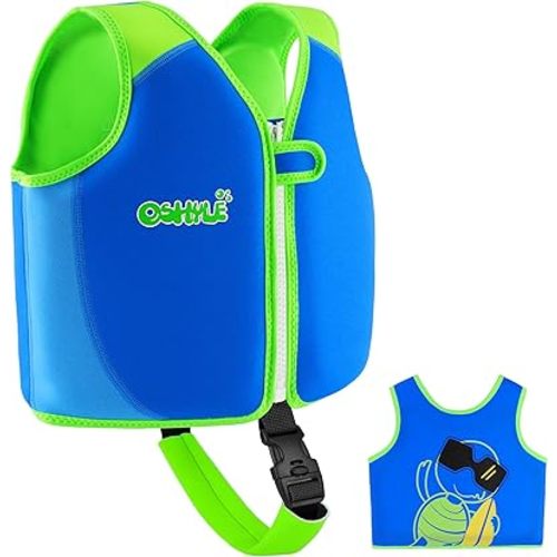 Kids Swim Vest with Crotch Strap - Neoprene Swim Trainer Vest for Toddlers 1-9 Years, Boys & Girls Swim Trainer with Adjustable Straps