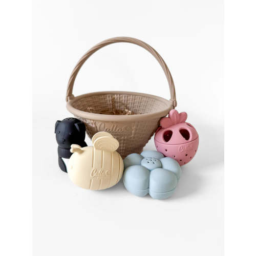 Strawberry Patch Bath Toys | Soft Silicone | Non-Toxic