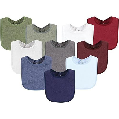 Hudson Baby Unisex BabyDrooler Bib with Waterproof Lining