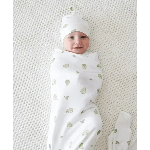 Lummi In Colour Baby Swaddle Wrap - Avocados | Baby Bunting AU