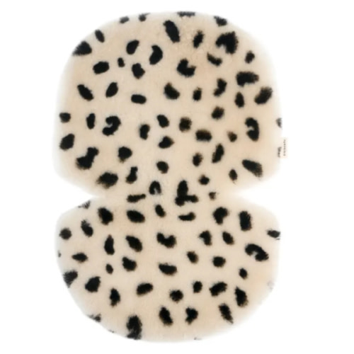 Sheepskin Mat for Stroller or Moses Basket | Leopard