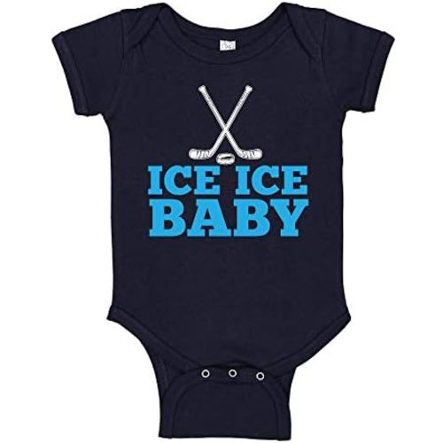 Ice Ice Baby Hockey Baby Bodysuit Infant One Piece or Toddler T-Shirt