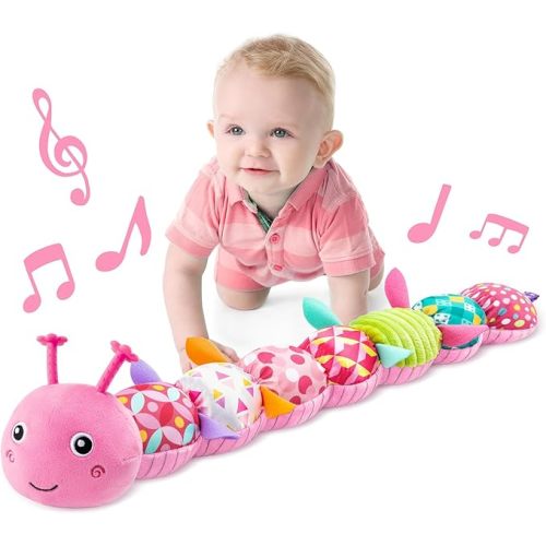 LIGHTDESIRE Baby Toys Musical Caterpillar Infant Toys Plush Stuffed Animals