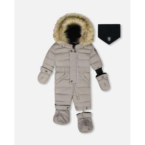 Deux par Deux Baby Unisex One-Piece Baby Original Puffy Snowsuit Gray - 6 Months