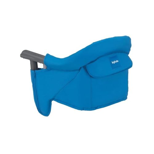 Inglesina Fast Table Chair, Light Blue - Portable Baby High Chair - for Babies & Toddlers up to 37 lbs - Collapsible - Fits Tables 0.8'' to 3.5'' Thick - Compact & Easy to Use - Travel Bag Included