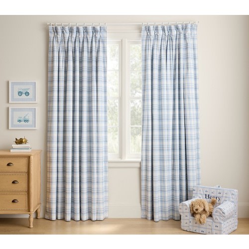 Bria Hammel Pinch Pleat Plaid Curtain