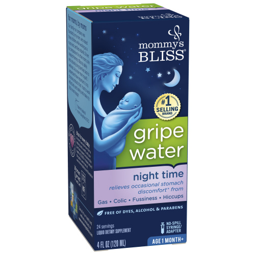 Mommy’s Bliss Gripe Water Night Time, Dietary Supplement, 1 Month+, 4 fl oz, 120 ml