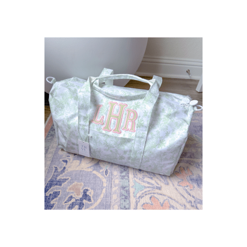 TRVL Weekender Duffel Bag - Bunny Toile Green