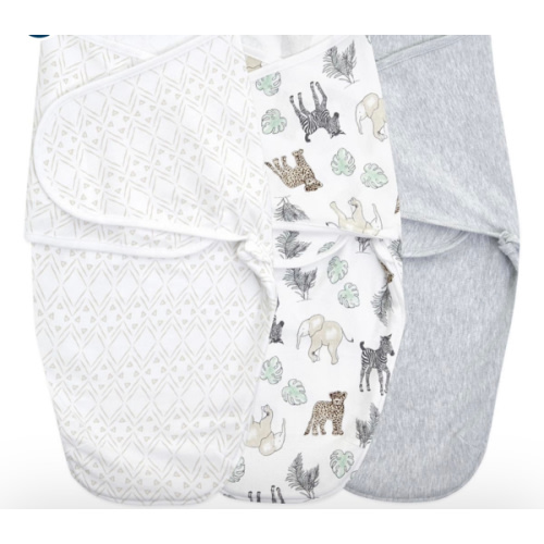 aden + anais essentials easy swaddle wrap quick change 3 pack