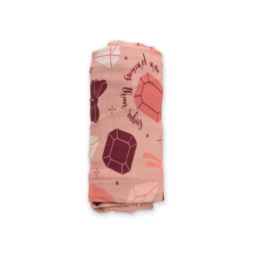 Rubies Bamboo Stretchy Swaddle – Soft & Breathable Newborn Baby Blanket by Ellie Sue